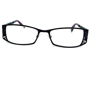 Vivian Morgan Eyeglasses Frames 803 Purple Torq Rectangle 49-16-130 H13858